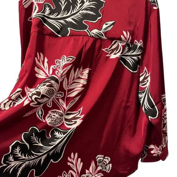 Rafaella Womens Floral Button-Up Blouse Sz 3X Polyester Jacket blouse. NWT - Picture 11 of 12